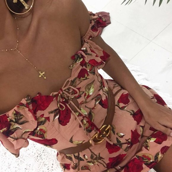 White Fox Boutique Dresses & Skirts - White Fox Floral Off Shoulder Dress Mini Summer